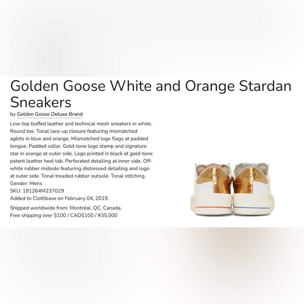 Golden Goose orange and blue StarDan sneakers - Picture 7 of 7